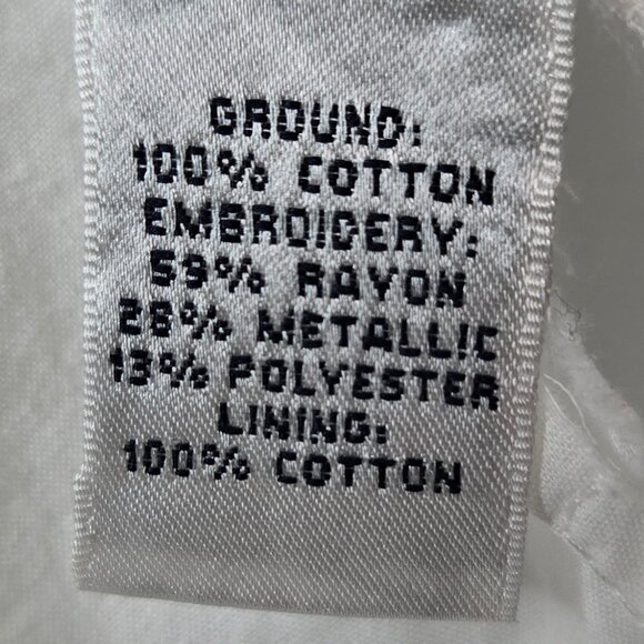 Lilly Pulitzer Shannon Gold Embroidered Tunic Top Women's Geo Pattern Crochet M - Picture 6 of 7